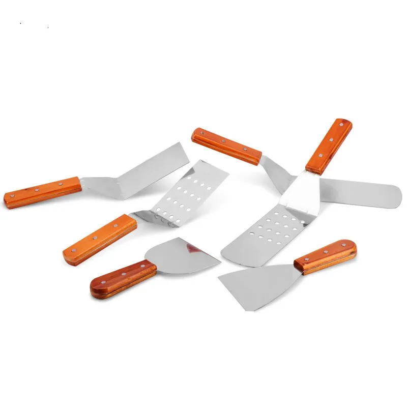 Stainless Steel Spatulas Dough Cutter, Potato Steak Shovel, Salad Scraper, Chopper, Turners, Pizza Peels, BBQ Baking Tools