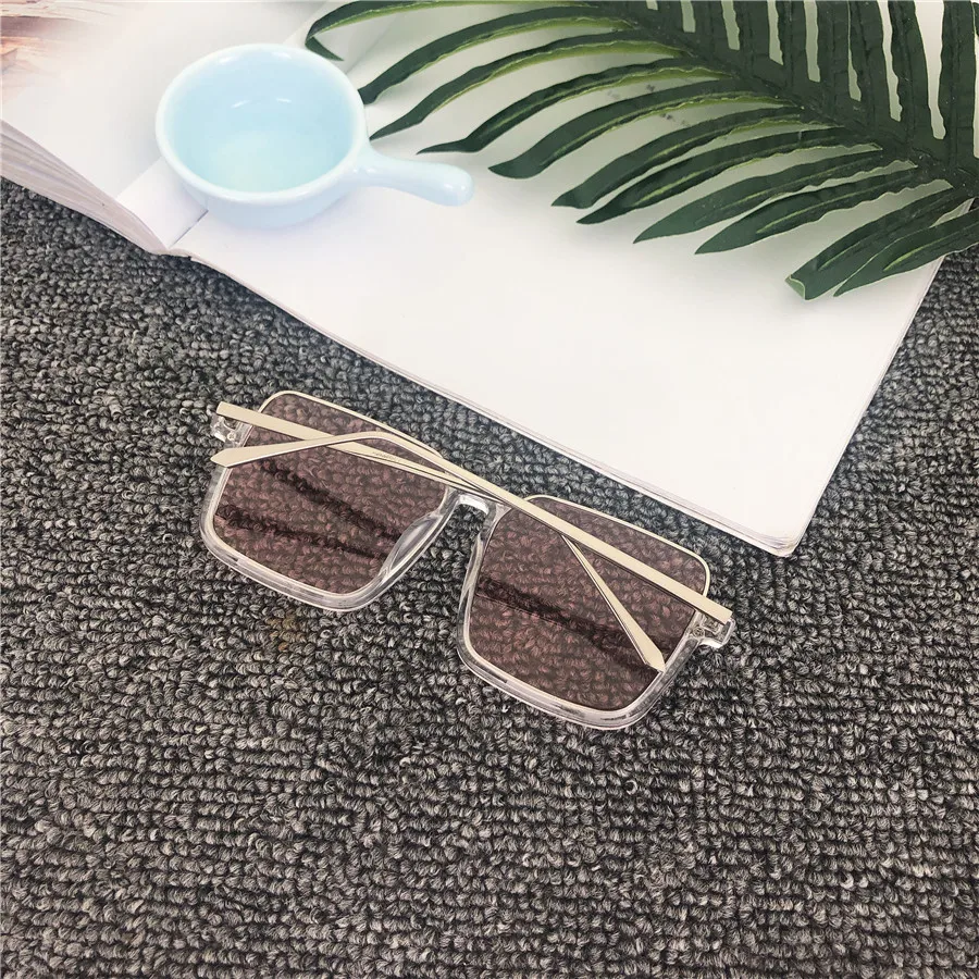 Vintage Sunglasses Women Brand Designer Oversized Sun Glasses Shades Large Black Lens Glasses UV Fashion Men Driving Eyewear NX