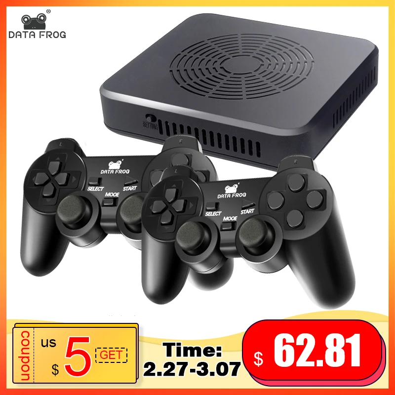 DATA FROG WIFI Video Game Console Support 4 Players Built-in 3000+games 100 3D games For PS1/PSP Retro Game Console Support HD