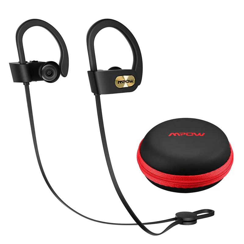 Gold Headphone Mpow пламя IPX7 водонепроницаемые Bluetooth 4,1 наушники с шумоподавлением Наушники Hi-Fi стерео Беспроводные спортивные наушники с микрофоном чехол - Цвет: Gold Headphone