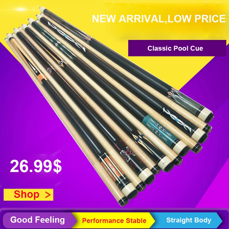 Online 2019 neue Gerade Billard Sticks Pool 12,75mm Pool Fall Set Multi Farbe Option China