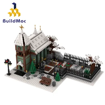 

Christmas Winter Village City Train Santa's Sleigh Reindeer Sets Building Blocks Gingerbread's House Bricks Toys Gifts Buildmoc