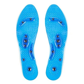 

1 Pair Comfort Non-Slip Magnet Therapy Transparent Effective Pain Relief Relaxation Gel Insole Silicone Elastic Foot Pad Massage