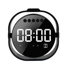 SOONHUA Многофункциональный fm-радио USB Перезаряжаемый беспроволочный динамик fm-радио светодиодный зеркальный экранные часы