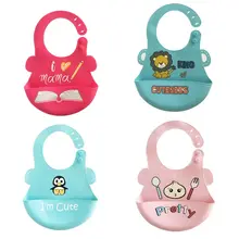 Мультяшные детские нагрудники, водонепроницаемые Силиконовые Слюнявчики для кормления, фартуки с рисунком, регулируемые Слюнявчики, бандана для новорожденных, Товары для малышей