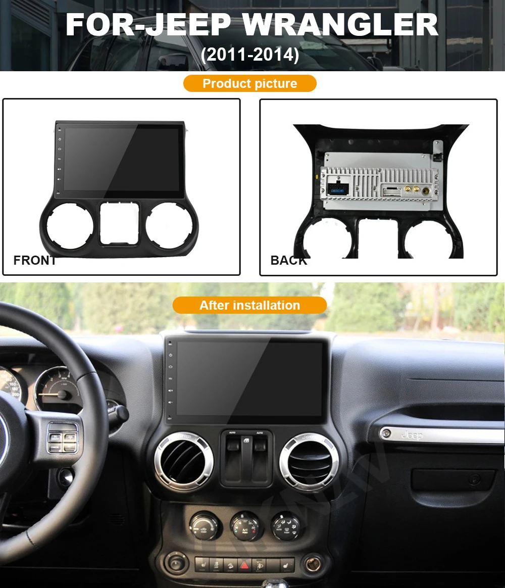 

Android car GPS navigation Car Multimedia Player Stereo for Jeep wrangler 2011 2012 2013 2014 support carplay