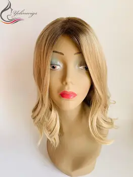 

High Density Customized Ombre Color European Virgin Hair Kosher Wigs 4*4 Silk Base Jewish Wigs Free Shipping