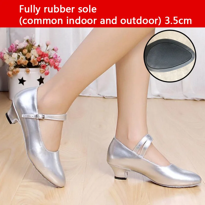 SY Rubber sole 3.5cm Женская обувь для латинских танцев, современный танец, латинский танец, танго, танцевальная обувь для женщин, взрослых, профессиональная сальса, современный водопроводный кран, танцевальная обувь - Цвет: SY Rubber sole 3.5cm