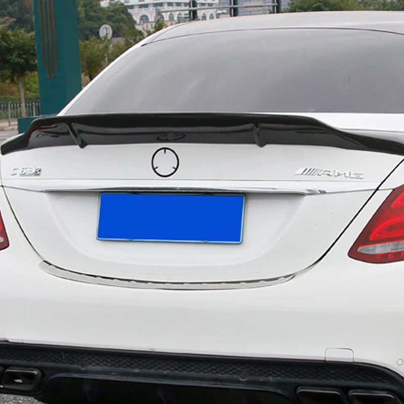 Карманго для Mercedes Benz C Class W205- Автомобильный задний багажник спойлер для губ хвост крыло крышка рамка наклейка внешние аксессуары