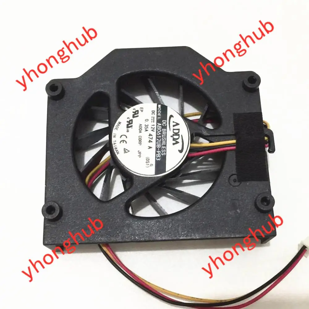 ADDA AB0612UB-PB3(MP965) Q200 DC 12V 0.35A 3-жильный Сервер охлаждающий вентилятор