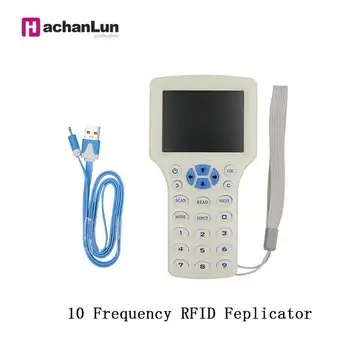 

New RFID English 10 frequency NFC smart chip card encryption reader IC-UID/ID EM4305 T5577 duplicator clone machine key writer