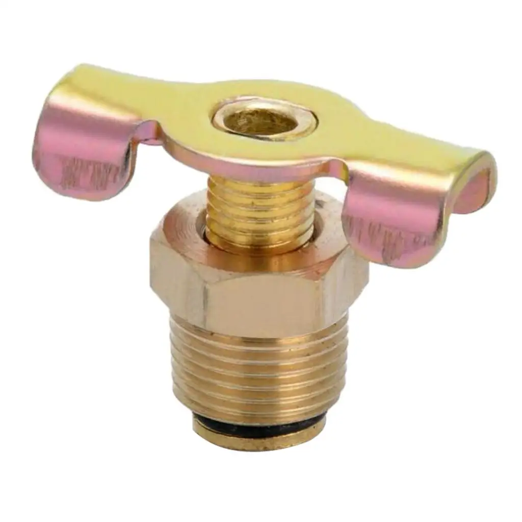 3/8' NPT Brass Drain Valve Air Compressor Tank Petcock Water Drain Valve 30x24mm