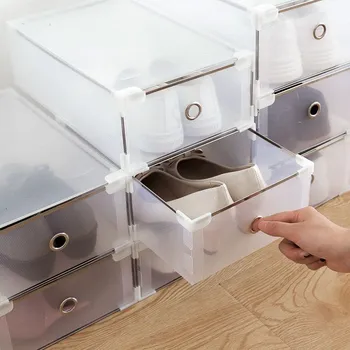 

Drawer Visualization Shoe Box Men And Women Transparent Shoes Storage Box Finishing Storage Box Thick Kraft Paper Shoes Box