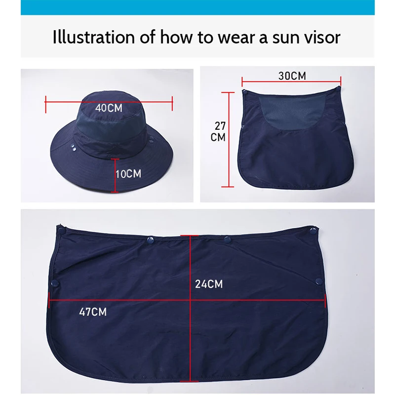 K33 Men’s Hat Anti-UV Bucket Hat Fisherman’s Hat Sun Protection 360 ...
