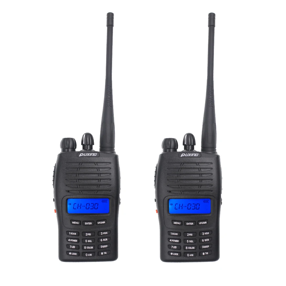 2 unids/lote Puxing PX-777 VHF136-174 o UHF 400-470Mhz portátil dos Radio PX777 5W batería de 1200mAh Walkie Talkie