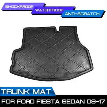 

Car Rear Trunk Boot Mat Waterproof Floor Mats Carpet Anti Mud Tray Cargo Liner For Ford Fiesta Sedan 2009-2017