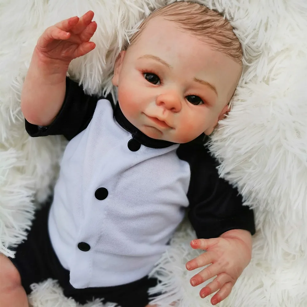 46 см реалистичные куклы NewbornBaby, силиконовая Детская кукла, очаровательные игрушки для младенцев, куклы для детей, подарки на день рождения, игрушки