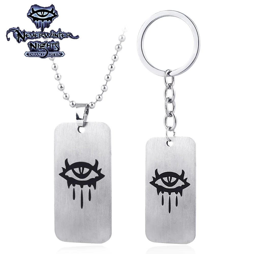 Nekclaces Neverwinter Nights из нержавеющей стали с буквенным логотипом подвески драгоценным
