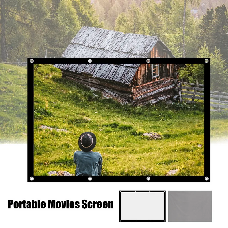 

60 72 84 100 120 Inch 4:3 Portable Video Screen Widescreen Foldable Anti-Crease Indoor Outdoor Projector Screen For Home Office