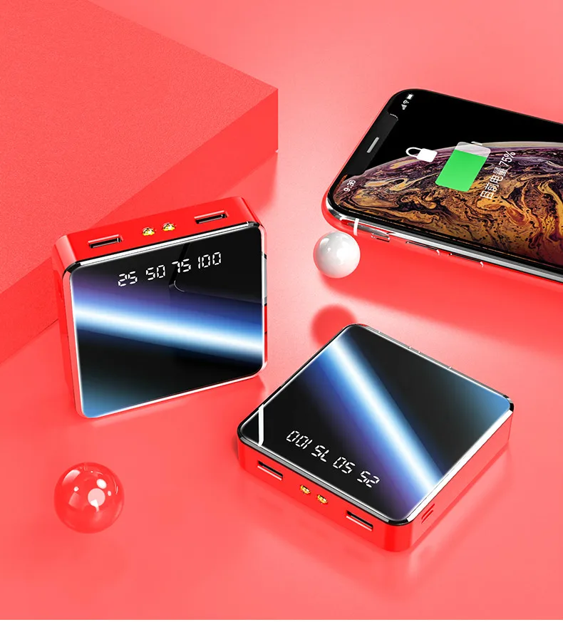 Мини 20000 мАч портативное зарядное устройство USB зарядное устройство Внешний аккумулятор pover bank для xiaomi9 iPhone5 6 7 XSamsung
