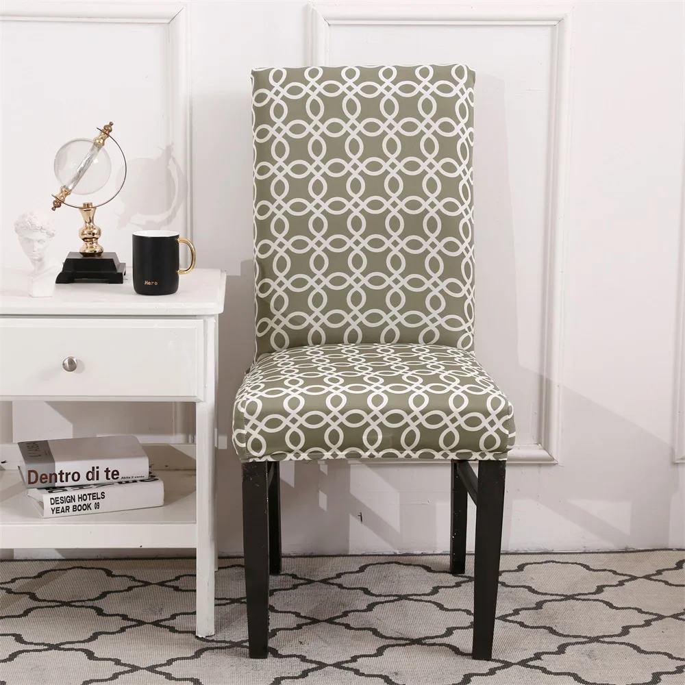 1/2/4/6PCS Flower Print Removable Chair Cover Stretch Elastic Slipcovers Restaurant Fold Hotel Chair Cover For Wedding Banquet - Цвет: 7