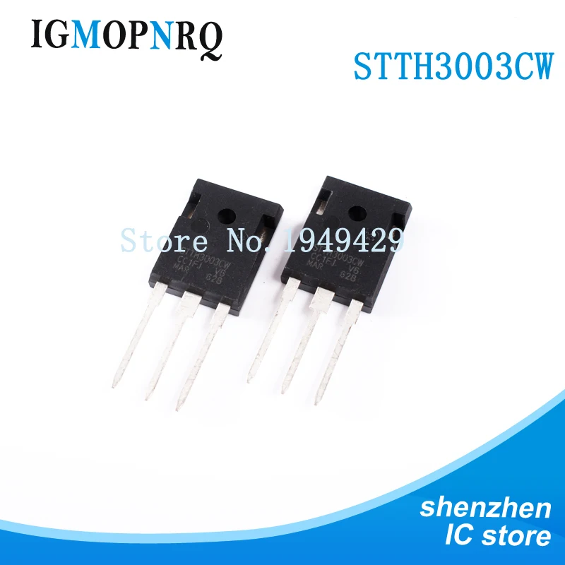 5pcs Stth3003cw Stth3003 To-247 Stth3003c Rectifier 2x15 Amp 300 Volt ...