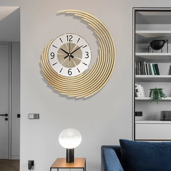

Large Silent Wall Clock Modern Design Creative Kids Wall Clock Metal Modern Living Room Klok Home Best Selling 2018 Products