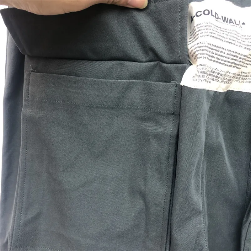 A-COLD-WALL ACW мужские тренировочные брюки высокого качества с большим карманом на молнии с эластичной резинкой на талии уличные бегуны Свободные повседневные A-COLD-WALL брюки