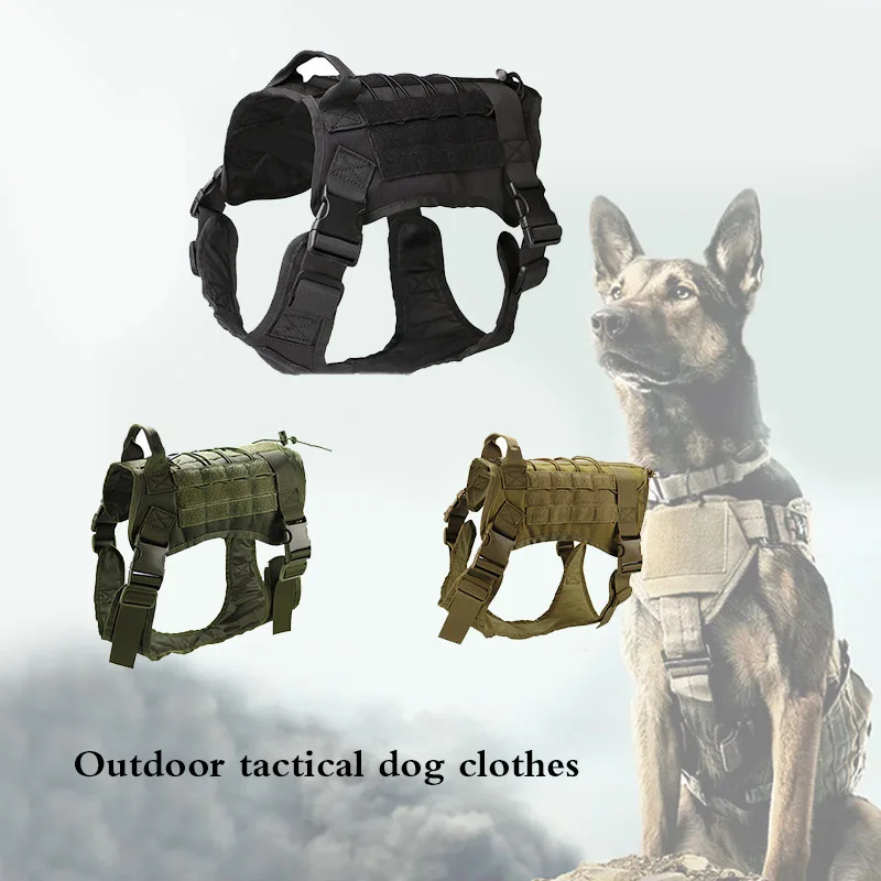 Высококачественная нейлоновая Военная Тактическая шлейка для собак среднего и большого размера, жилет для немецкой овчарки, работающий жилет для собак, тренировочный жилет JY