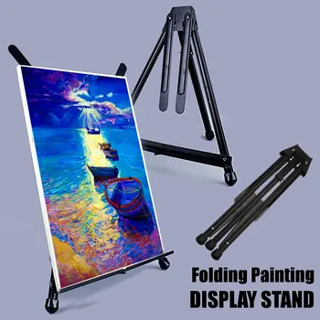 

Folding Adjustable Metal Sketch Easel Stand Travel Portable Easel Aluminum Alloy Easel Sketching Drawing For Artist Art Tools
