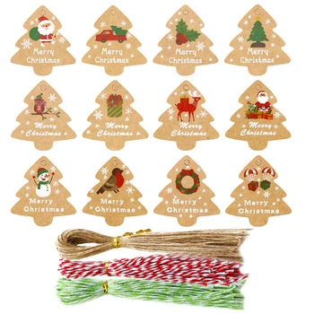 

1 Set Christmas Hanging Tags Paper Tags Xmas Tree Decorative Tags Party Decor