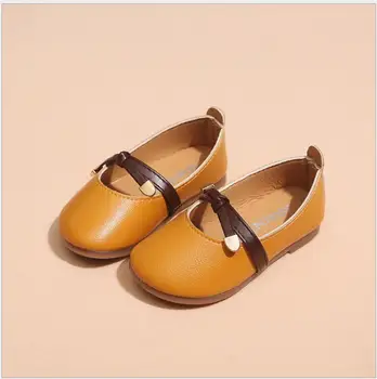 

Girls leather shoes spring and autumn new bow Korean version of the princess shoes soft bottom non-slip children's shoes single