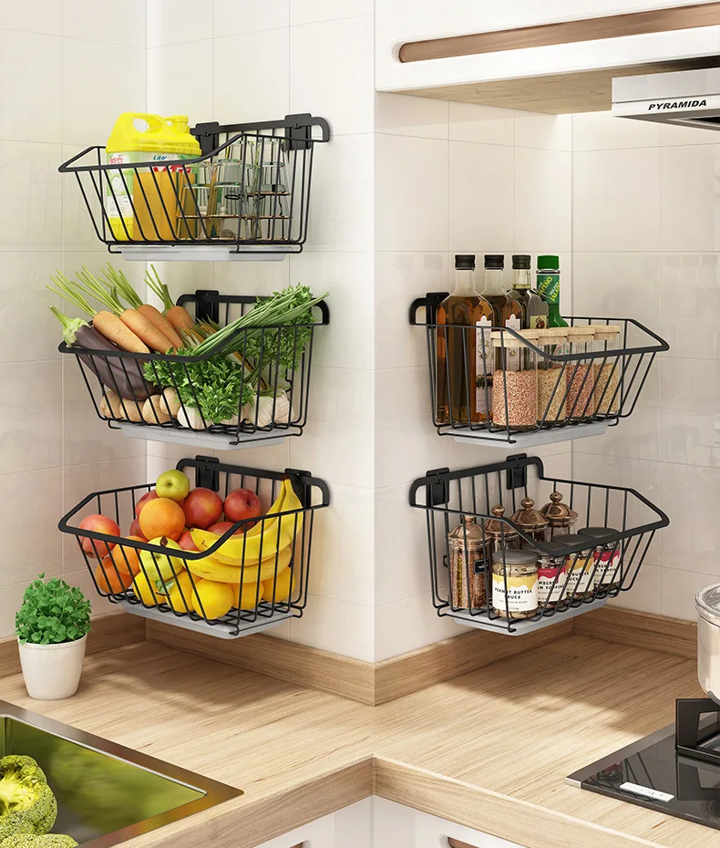 cesta armazenamento spice rack frutas legumes escorredor