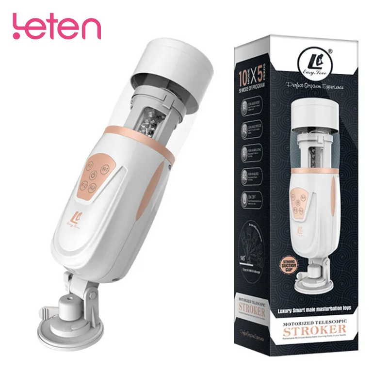 Ceny Automatyczny tłok teleskopowy mężczyzna Masturbator elektryczny Sex Machine ssanie powietrza chowany wibratory Stroker zabawki erotyczne dla mężczyzn