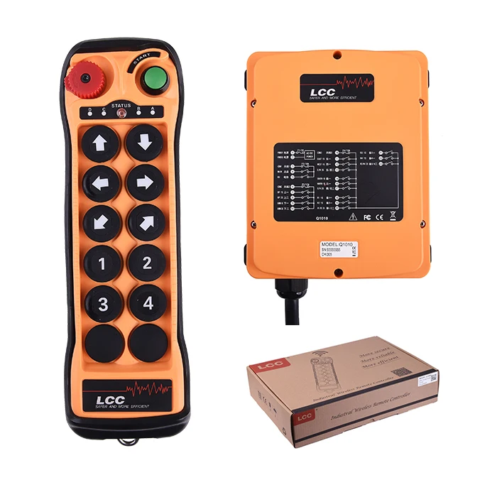 US $520.00 Q1010 230V 10 Button Double Speed Radio Industrial Remote Control For Winch