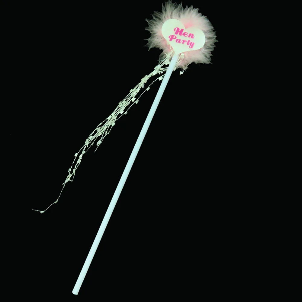 Аксессуары для дня рождения белая палочка Розовое перо блестящее сердце