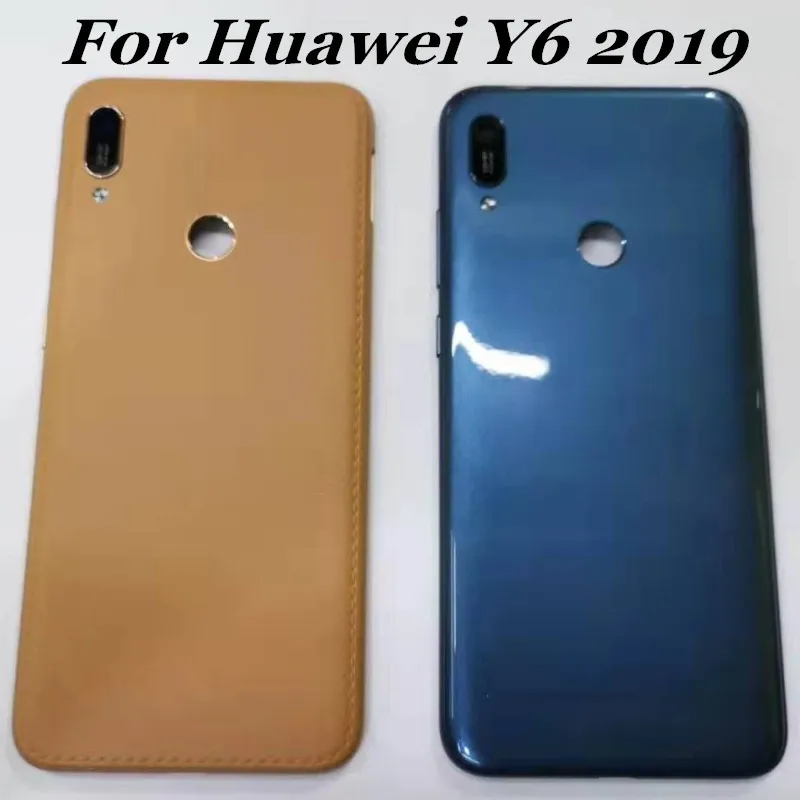 100% оригинальная задняя крышка аккумулятора для Huawei Y6 2019 с рамкой объектива