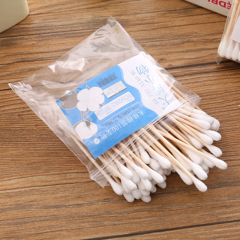 Disposable Bag Cotton Swab 100 PCs Dust-Free Cleaning Cotton Swabs Manufacturers Direct Selling