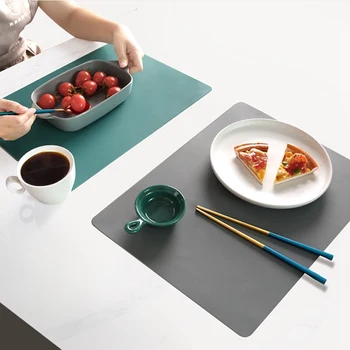 

New Silicone Waterproof Placemat Table Mat Heat Insulation Anti-Skidding Washable Durable For Kitchen Dining Room
