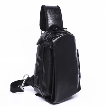 

bag men's leisure messenger bag large capacity single shoulder bag chest bag leather men's bag Korean new fashion bag