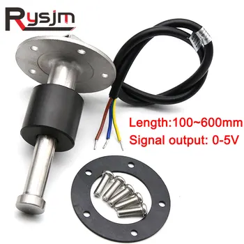 

100mm ~ 600mm Fuel Tank Level Sensor Water Level Gauge Measuring Measurement Sensors Liquid Level Transducer Output DC 0-5V