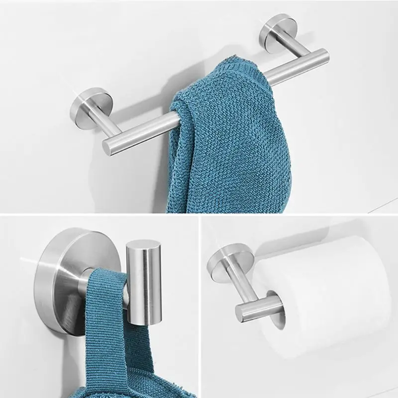 

Contemporary 3Piece Bathroom Hardware Accessory Set Stainless Steel Wall Mounted 94PC
