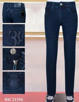 BILLIONAIRE Jeans 2021 Winter thick new cotton Fashion England casual embroidery elasticity high quality free shippng 1