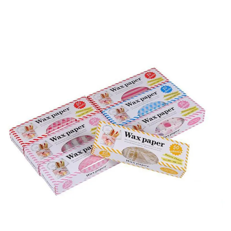 50Pcs Christmas Wax Paper Food Wrapper Paper For Bread Sandwichs Burger Fries Oilpaper Packaging Nonstick Baking Wax