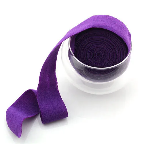 Fold2 Purple 5M 20 мм сложенная мягкая эластичная лента s спандекс высокая эластичная лента для нижнего белья обернутая эластичная Детская резинка DIY аксессуары 5 м - Цвет: Fold2 Purple 5M