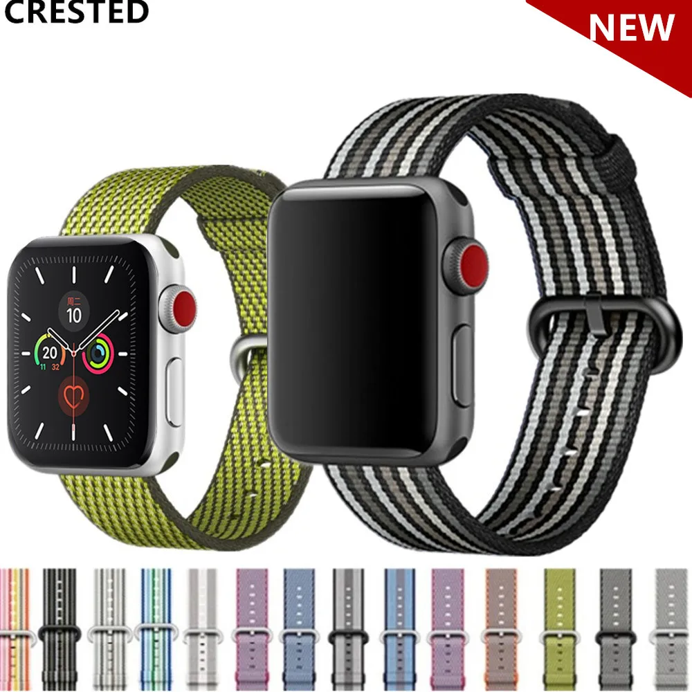 

Nato Strap For Apple Watch Band apple watch 5 4 3 band 44mm 40mm iwatch band 42mm 38mm pulseira correa Woven Nylon Bracelet belt