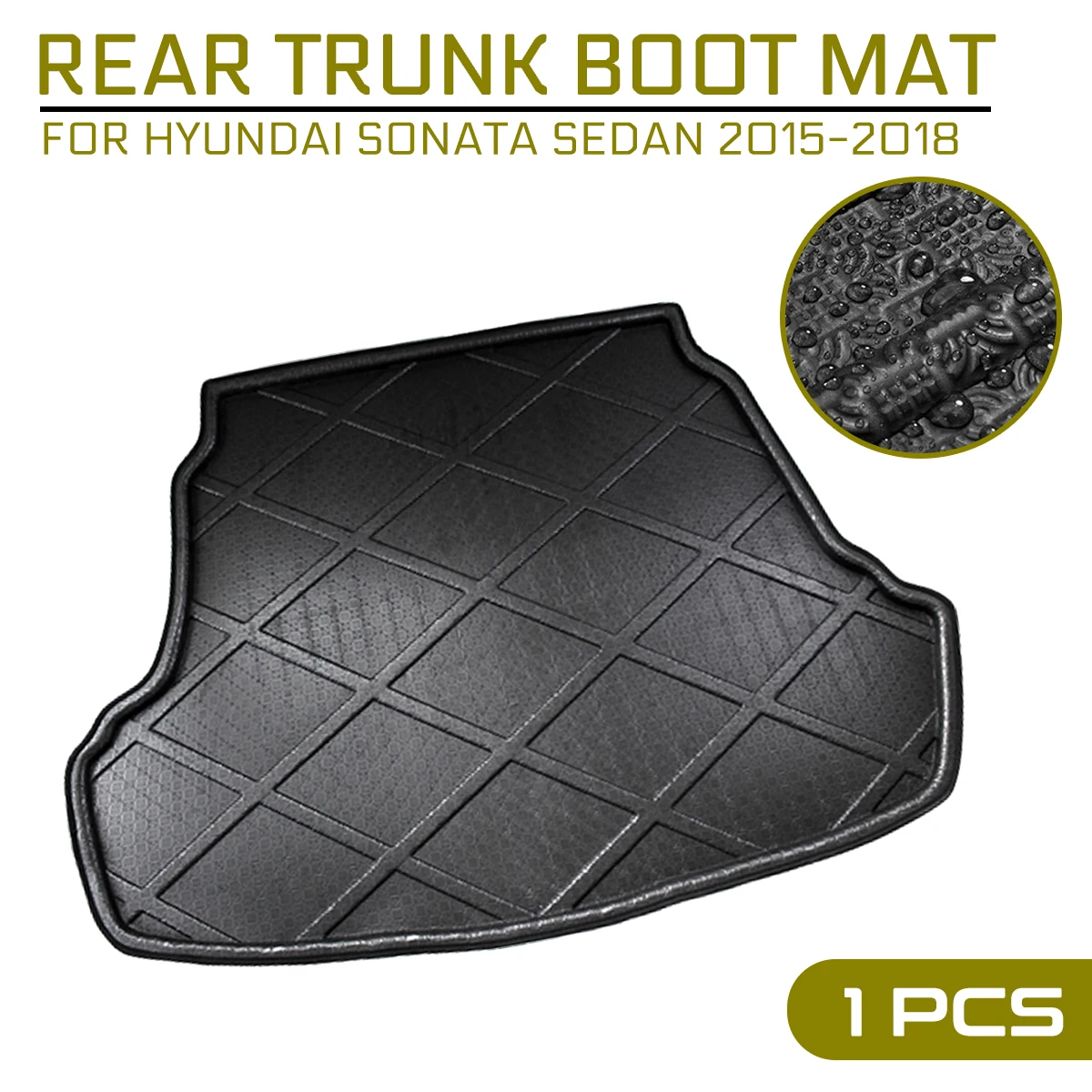 For Hyundai Sonata Sedan 2015 2016 2017 2018 Car Floor Mat Carpet Rear