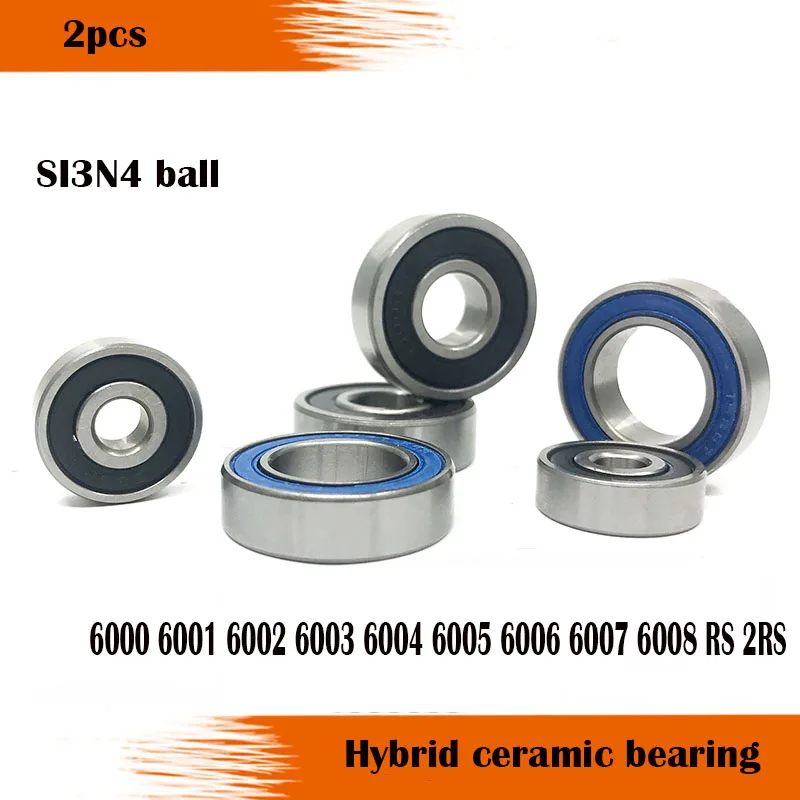 6000 6001 6002 6003 6004 6005 6006 6007 6008 RS 2RS hybrid ceramic SI3N4 ball deep groove bearing bike Bicycle parts | Обустройство