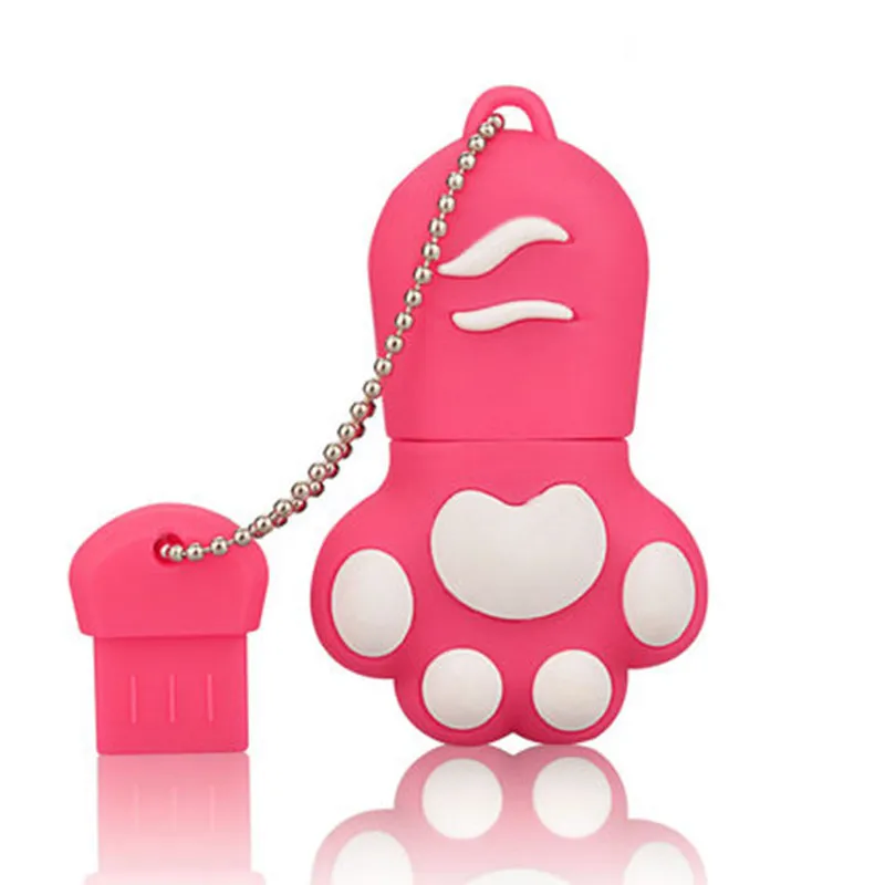 Милый мультяшный USB флеш накопитель 128 ГБ 64 32 16 в виде кошки 2 0 диск|USB