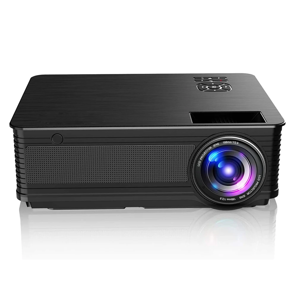 Sound Charm Native 1080P Movie Projector with 6000 Lumens X/Y Zoom Function,1080p Video Home Theater Projector projector stand